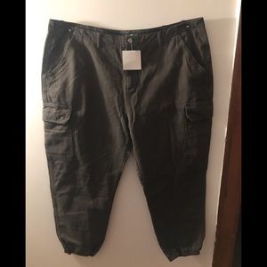 Denim Cuffed Utility Pants